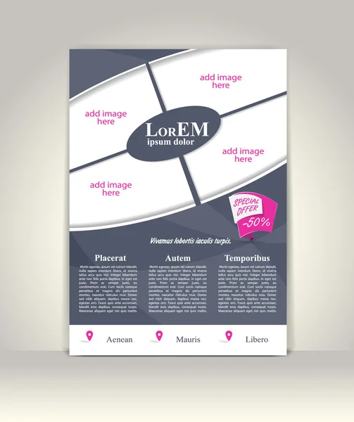 Template voor flyer, brochure of omslag van tijdschriften — Stockvector