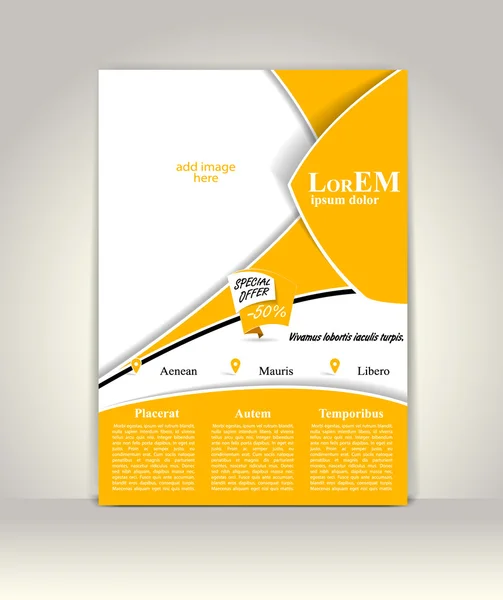 Template voor flyer, brochure of omslag van tijdschriften — Stockvector