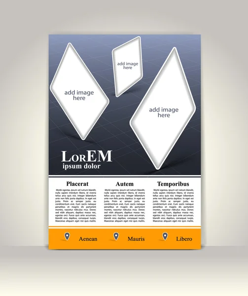 Folleto, folleto o plantilla de portada de revista — Archivo Imágenes Vectoriales