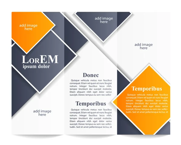 Drievoudige brochure template — Stockvector