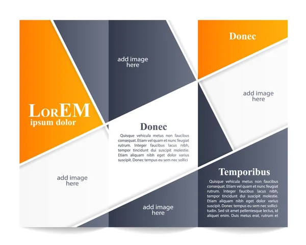 Tri-fold brochure template — Stock Vector