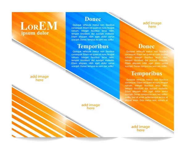 Modèle de brochure à trois volets — Image vectorielle