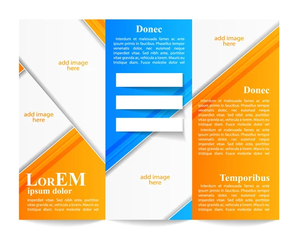 Tri-fold brochure template — Stock Vector