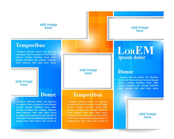 Drievoudige brochure template — Stockvector