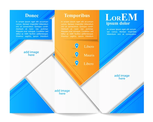 Drievoudige brochure template — Stockvector