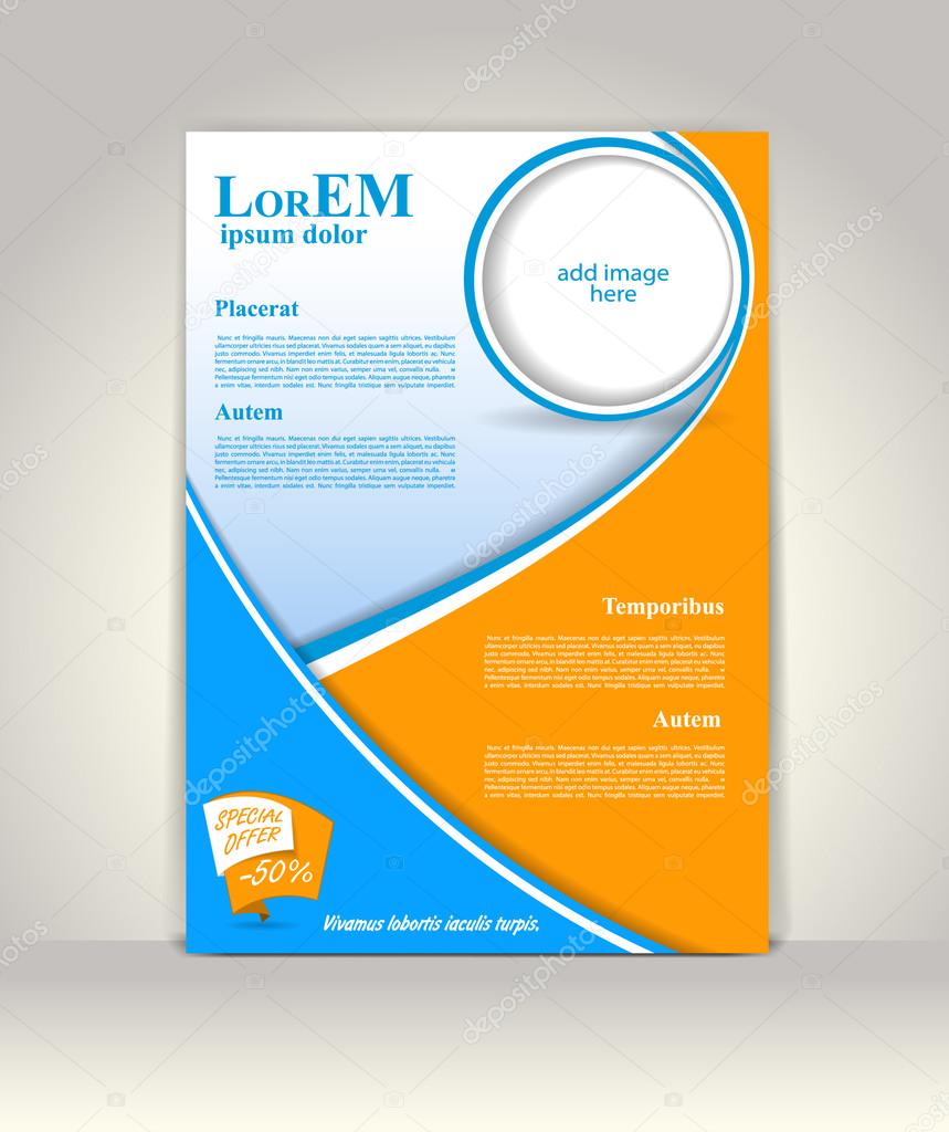 Flyer, brochure or magazine cover template