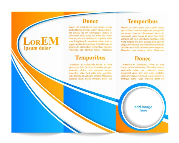 Plantilla de folleto triple — Archivo Imágenes Vectoriales