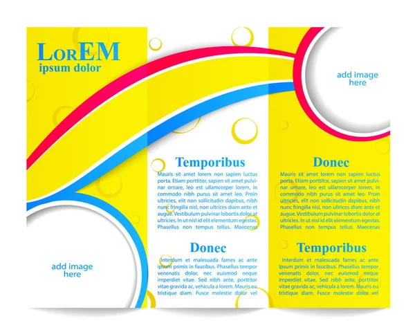 Modèle de brochure à trois volets — Image vectorielle