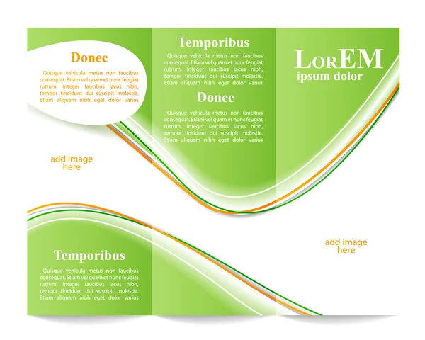 Modèle de brochure à trois volets — Image vectorielle