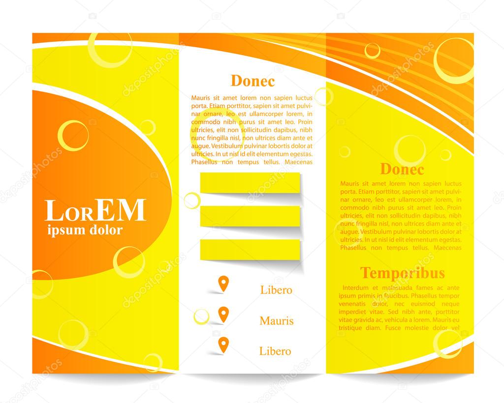 3 장으로 된 팜플렛 템플릿 스톡 벡터 - ©d_arts 56042187