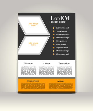 Broşür ya da dergi kapağı şablonu