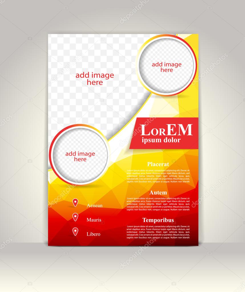 Flyer, brochure or magazine cover template