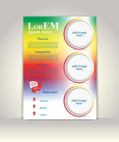 Flyer, Broschüre oder Zeitschriftencover-Vorlage — Stockvektor