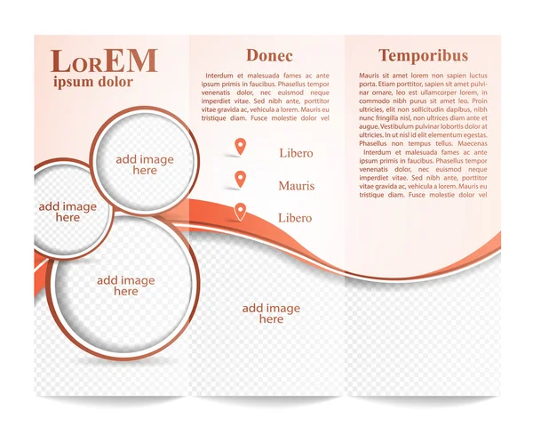 Plantilla de folleto triple — Vector de stock