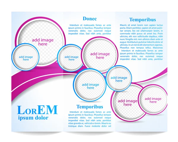 Plantilla de folleto triple — Vector de stock