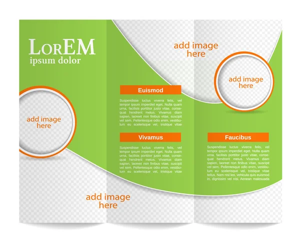 Modèle de brochure à trois volets — Image vectorielle