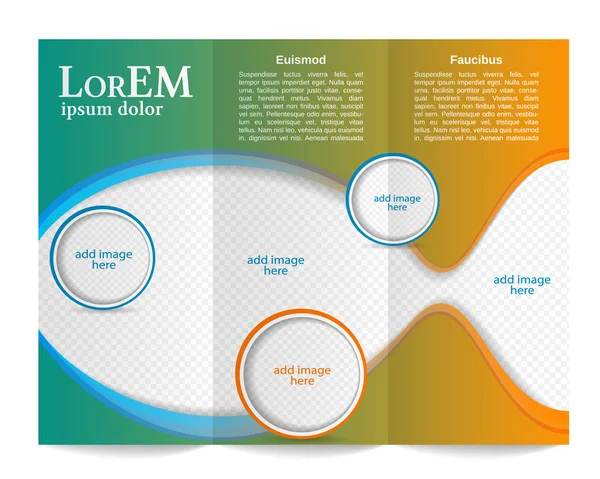 Trójskładnikowy szablon broszury — Wektor stockowy
