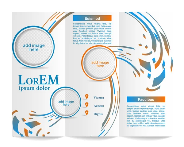 Trojnásobná šablona brožury — Stockový vektor