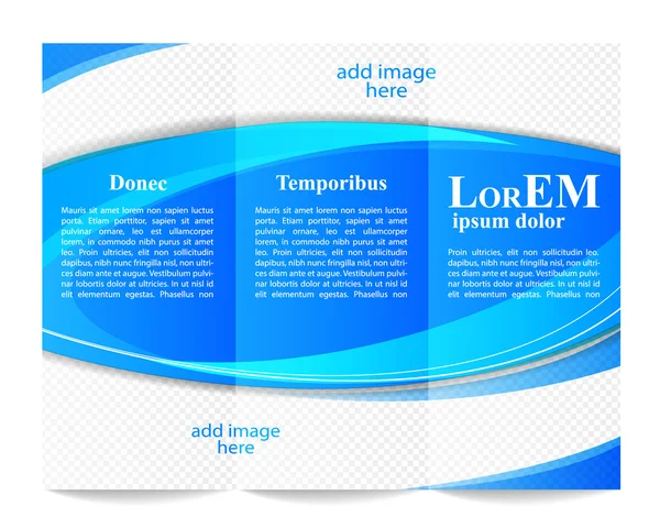 Modèle de brochure à trois volets — Image vectorielle