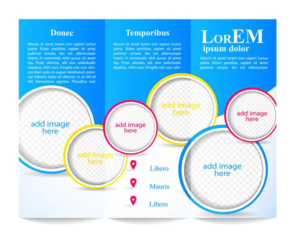 Modèle de brochure à trois volets — Image vectorielle