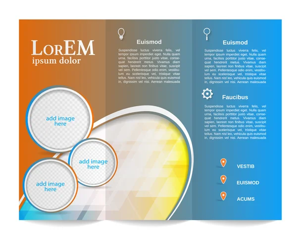 Modelo de brochura tripla — Vetor de Stock