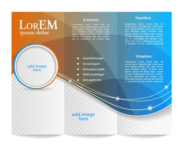 Tri-fold brochure template — Stock Vector