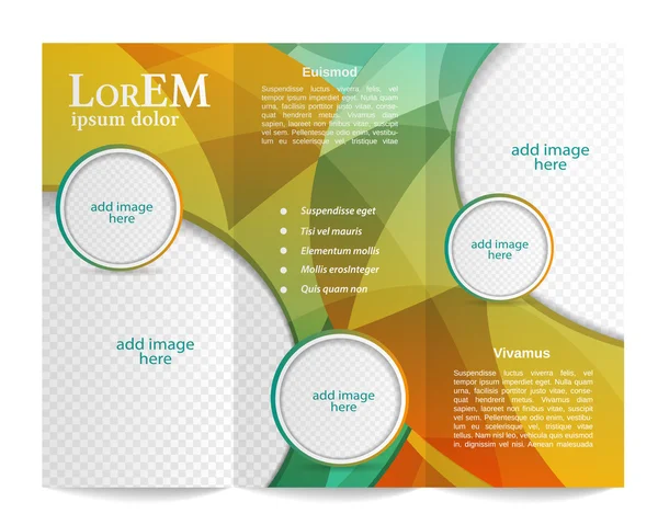 Tri-fold brochure template — Stock Vector