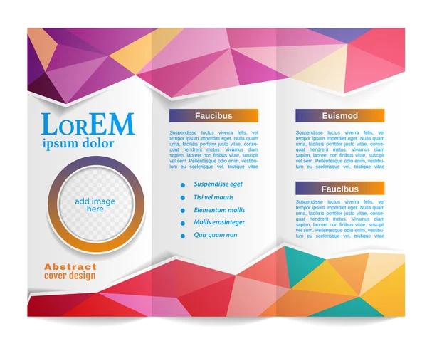 Plantilla de folleto triple — Archivo Imágenes Vectoriales