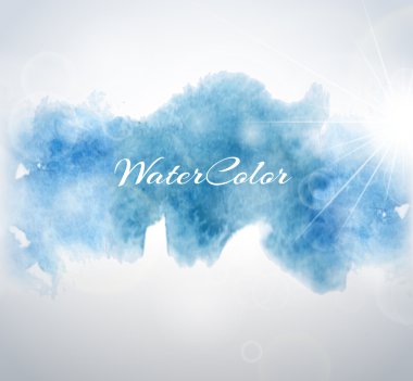 Suluboya afiş, vektör çizim arka plan