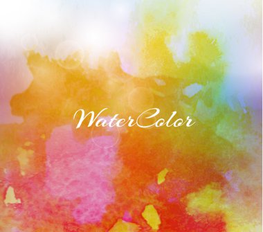 Suluboya afiş, vektör çizim arka plan