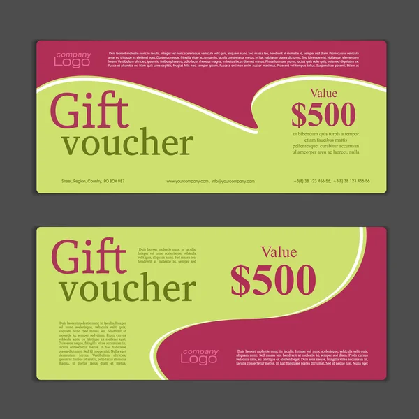 Gift Voucher template — Stock Vector