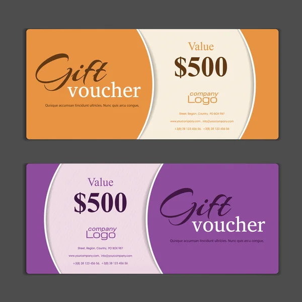 Gift Voucher template — Stock Vector