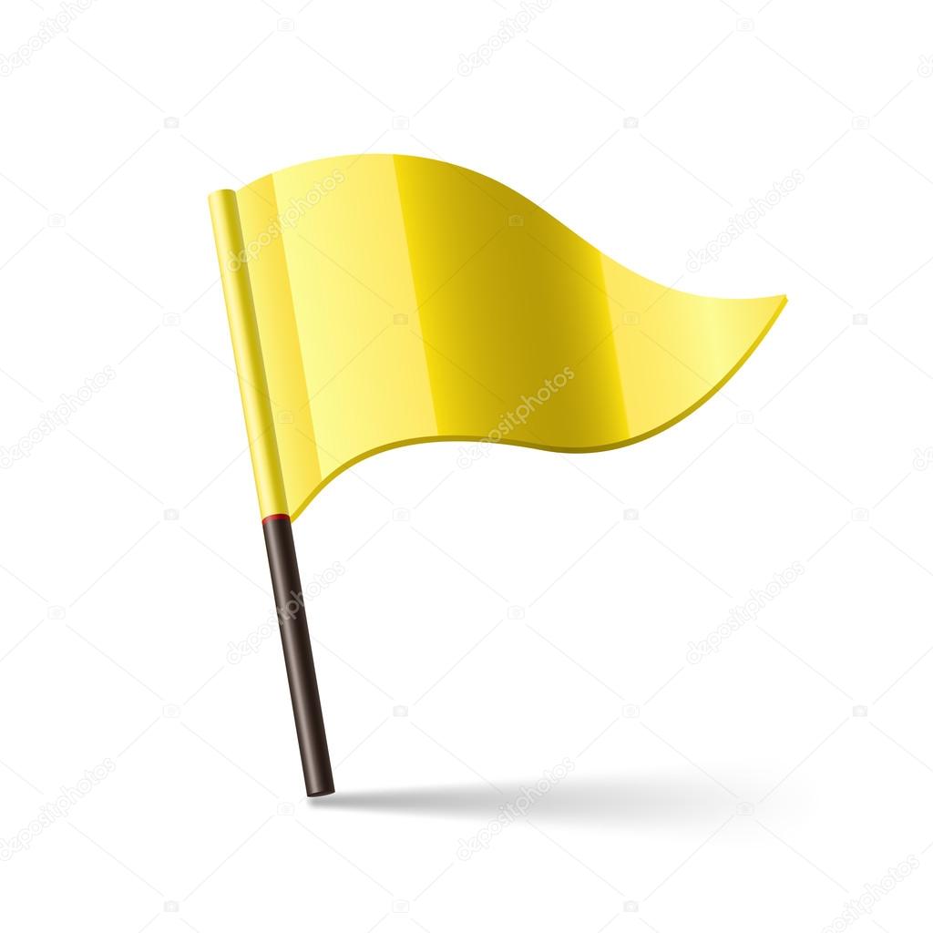 Yellow waving flag