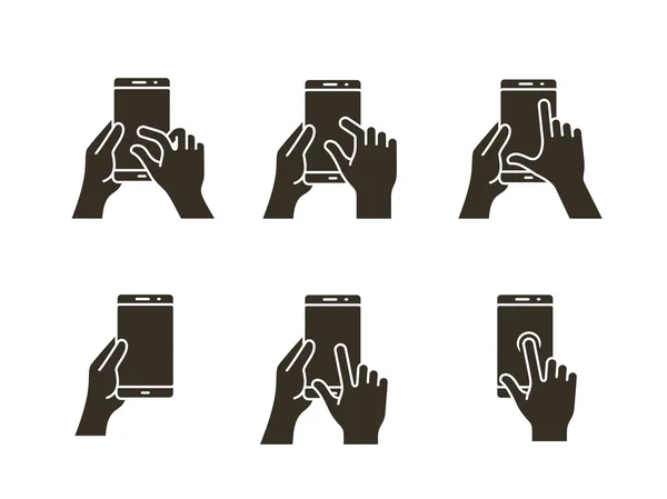Smartphone gesture icon — Stock Vector