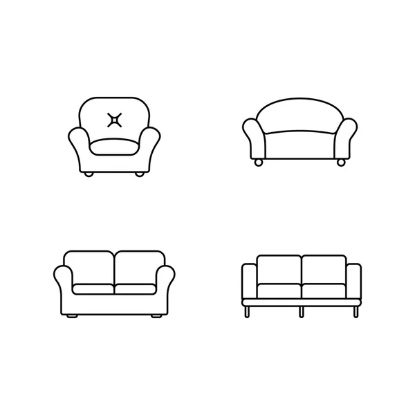 Muebles vector iconos — Vector de stock