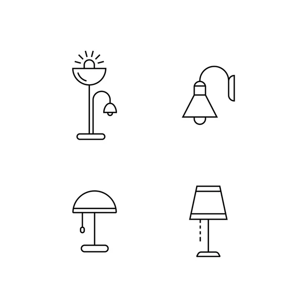 Лампы и светильники — стоковый вектор