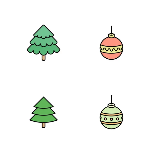 Conjunto de iconos de Navidad — Vector de stock