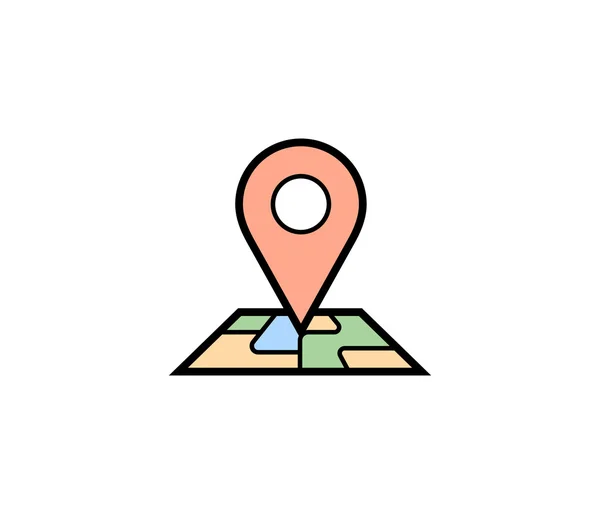 Pin icono de mapa — Vector de stock