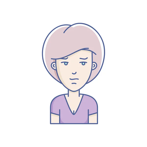 Vector menina avatar — Vetor de Stock