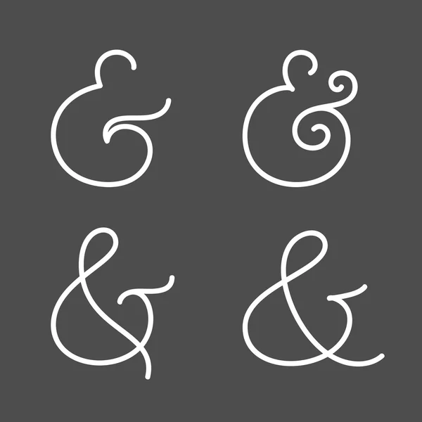 Kolekce ampersand — Stockový vektor