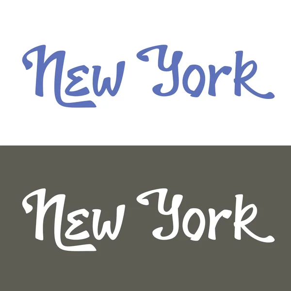 Lettrage à main New York — Image vectorielle