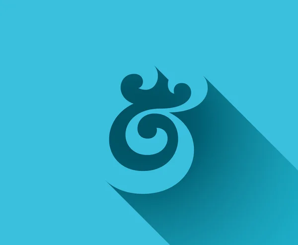 Ampersand sombra — Archivo Imágenes Vectoriales