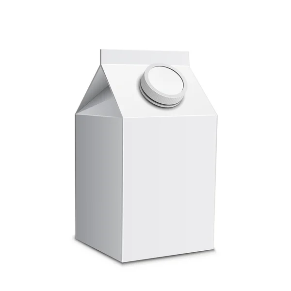Süt kutusu ile vidalı kapak — Stok Vektör
