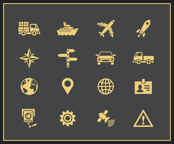 Conjunto de iconos de transporte — Vector de stock