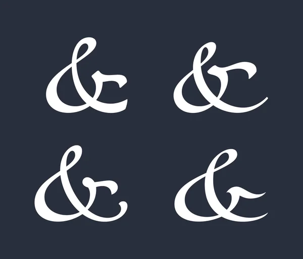 Ampersand collection — Stock Vector