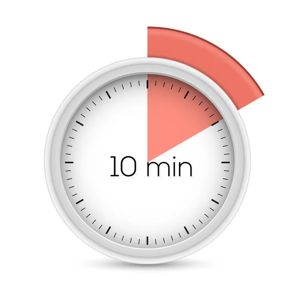 Minuterie de dix minutes — Image vectorielle