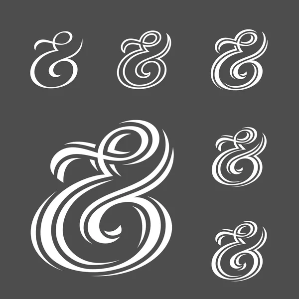 Ampersand-Sammlung — Stockvektor