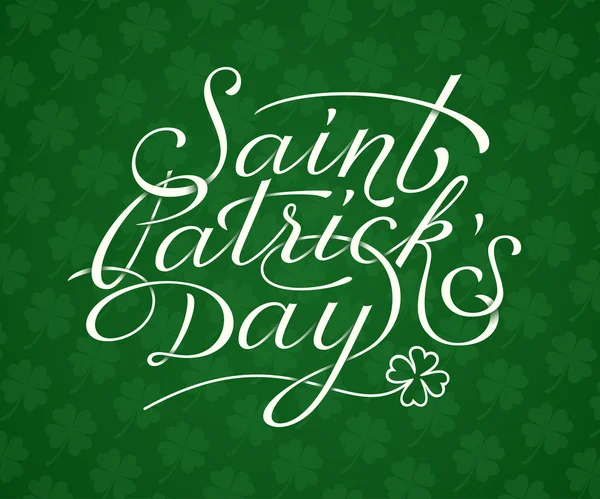 Saint Patricks Day lettering — Stock Vector