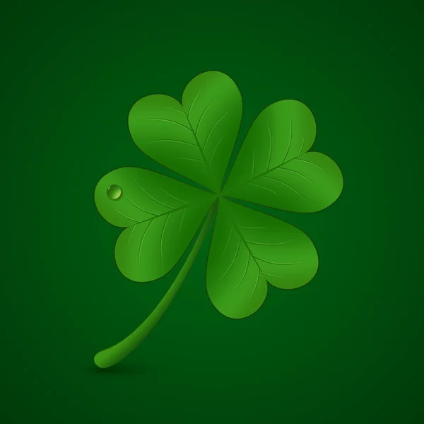 Four leaf clover. St. Patricks day symbol — Stock Vector