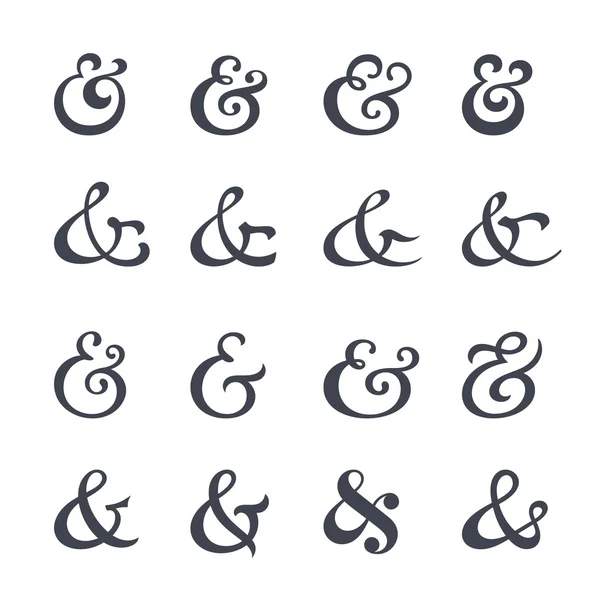 Kolekce ampersand — Stockový vektor